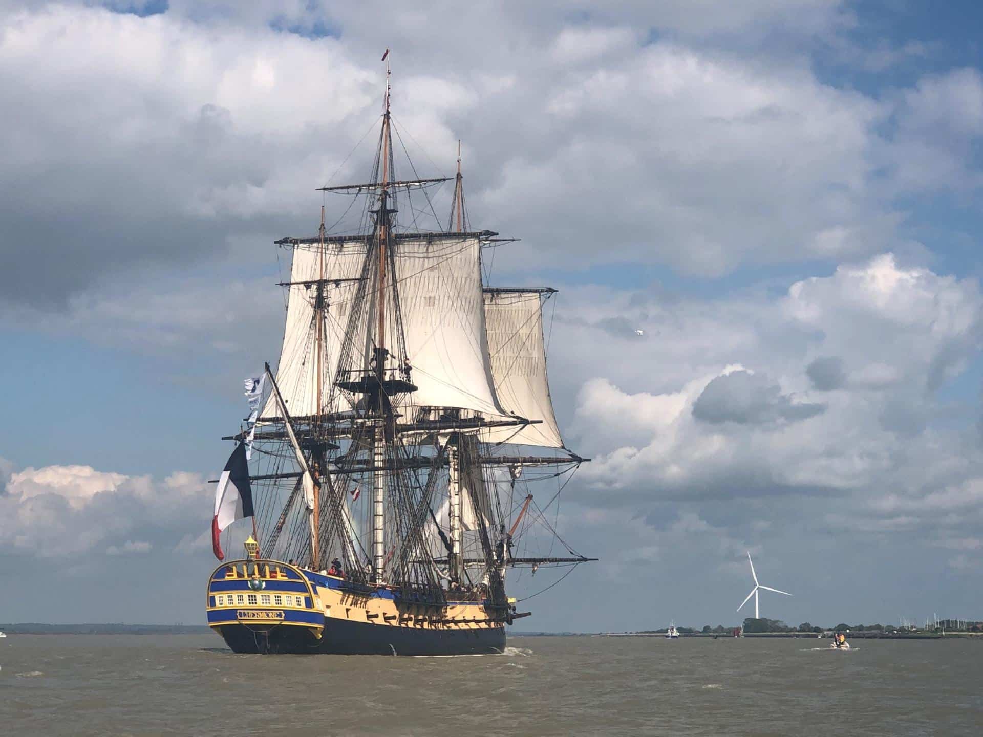 La Frégate Hermione Lafayette : grande histoire, secret de voiles